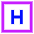 Hospital Sign Square Icon from Sharp Neon Set