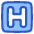 Hospital Sign Square Icon from Plump Duo Set