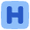 Hospital Sign Square Icon from Plump Flat Set