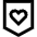 Shield Heart Care Protection Icon from Sharp Line Set