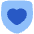 Shield Heart Care Protection Icon from Plump Flat Set
