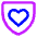 Shield Heart Care Protection Icon from Core Neon Set