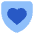 Shield Heart Care Protection Icon from Core Flat Set