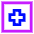 Sign Cross Square Icon from Sharp Neon Set