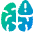 Brain Stroke Alert Icon from Plump Gradient Set