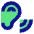 Ear Hearing Icon from Sharp Pop Set