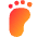 Foot Measure Barefoot Icon from Core Gradient Set
