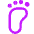 Foot Measure Barefoot Icon from Core Neon Set