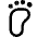 Foot Measure Barefoot Icon from Core Line Set
