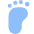 Foot Measure Barefoot Icon from Core Flat Set