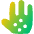 Hand Blister Dots Icon from Flex Gradient Set