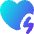 Heart Aed Badge Bolt Icon from Flex Gradient Set