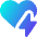 Heart Aed Badge Bolt Icon from Core Gradient Set