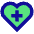 Heart Cross Icon from Sharp Pop Set