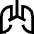 Lungs Icon from Sharp Line Set