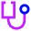 Stethoscope Icon from Sharp Neon Set