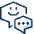 Bubble Chat Double Typing Smiley Face 1 Icon from Cyber Duotone Set