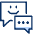 Bubble Chat Double Typing Smiley Face 2 Icon from Cyber Duotone Set