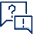 Bubble Chat Double Warning Question 3 Icon from Cyber Duotone Set | Free Download as SVG Vector and Transparent PNG | Streamline icons