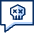 Bubble Chat Skull Icon from Cyber Duotone Set