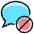 Messages Bubble Disable Icon from Ultimate Colors - Free Set | Free Download as SVG Vector and Transparent PNG | Streamline icons