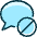 Messages Bubble Disable Icon from Ultimate Duotone - Free Set