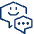 Bubble Chat Double Typing Smiley Face 1 Icon from Cyber Line Set