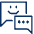 Bubble Chat Double Typing Smiley Face 3 Icon from Cyber Line Set