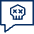 Bubble Chat Skull Icon from Cyber Line Set