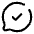 Chat Round Check Icon from Solar Broken Set