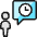 Messages People User Clock Icon from Ultimate Colors Set