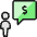 Messages People User Dollar Icon from Ultimate Colors Set