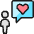 Messages People User Heart Icon from Ultimate Colors Set