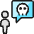 Messages People User Skull Icon from Ultimate Colors Set