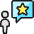 Messages People User Star Icon from Ultimate Colors Set