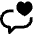 Message Chat Round Favorite Heart 1 Icon from Nova Line Set