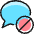 Messages Bubble Disable Icon from Ultimate Colors Set | Free Download as SVG Vector and Transparent PNG | Streamline icons