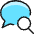 Messages Bubble Search Icon from Ultimate Colors Set | Free Download as SVG Vector and Transparent PNG | Streamline icons