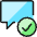 Messages Bubble Square Check Icon from Ultimate Colors Set