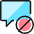 Messages Bubble Square Disable Icon from Ultimate Colors Set