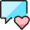 Messages Bubble Square Heart 1 Icon from Ultimate Colors Set | Free Download as SVG Vector and Transparent PNG | Streamline icons