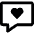 Messages Bubble Square Heart Alternate Icon from Ultimate Bold Set