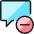 Messages Bubble Square Subtract Icon from Ultimate Colors Set