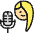 Microphone Sing Woman Icon from Ultimate Colors Set