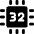 Computer Chip 32 Icon from Ultimate Bold Set