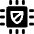 Computer Chip Shield Icon from Ultimate Bold Set