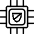 Computer Chip Shield Icon from Ultimate Light Set