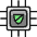 Computer Chip Shield Icon from Ultimate Colors Set