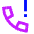 Call Alert Icon from Sharp Neon Set