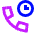 Call Time Duration Icon from Sharp Neon Set